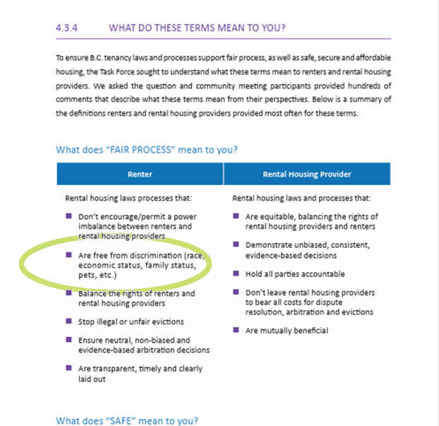 Section 4.3.4 of the BC Rental Housing Task Force
Rental Housing Review Report